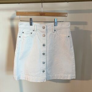 GAP White Denim Skirt with Buttons